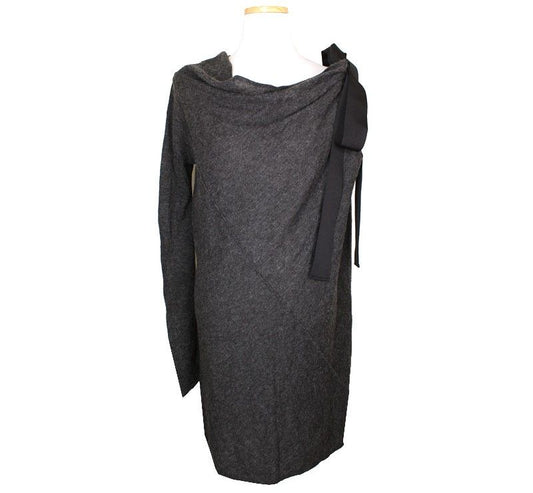 DOLCE & GABBANA グレーアルパカ混紡ワンピース66 26809548