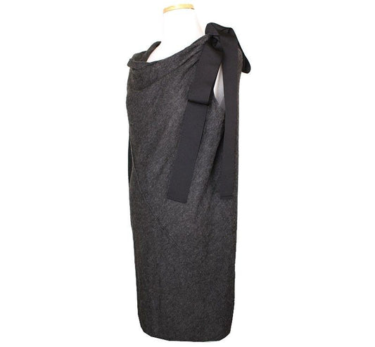 DOLCE & GABBANA グレーアルパカ混紡ワンピース66 26809548
