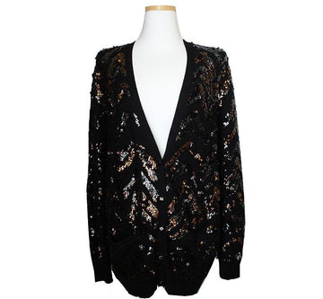 Marc Jacobs Marc by Black Wool Sequin Cardigan 55~66 38713045