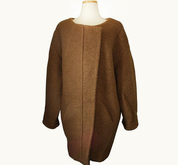 Isabel Marant Camel Boucle Zipper Coat 5566 28087811