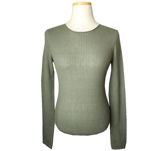 Vince XS Khaki Cashmere Knit Top XS 26809903