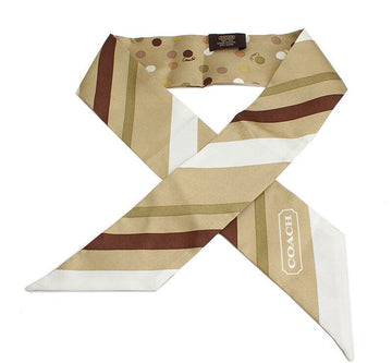 Coach Olive Green Silk Scarf 38884822