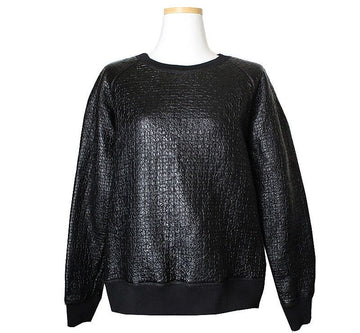 THEORY Schwarzes, beschichtetes Sweatshirt M 39033865