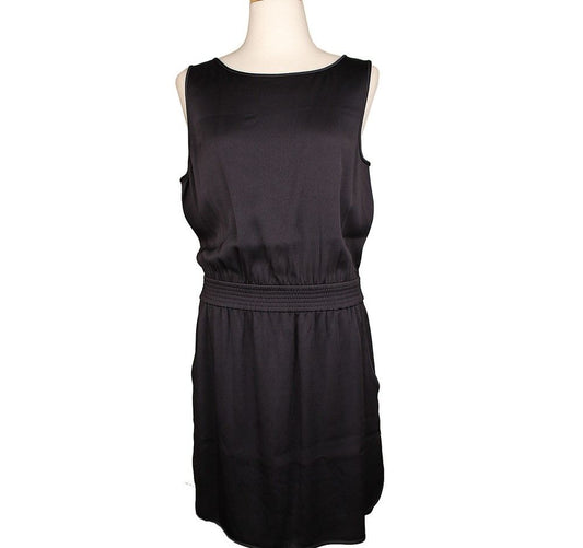 THEORY Unregelmäßiges Kleid aus Satin in Dunkelindigo M 26809146