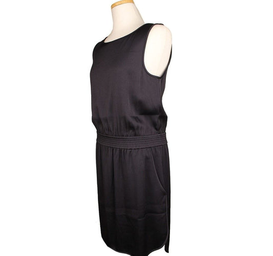 THEORY Unregelmäßiges Kleid aus Satin in Dunkelindigo M 26809146