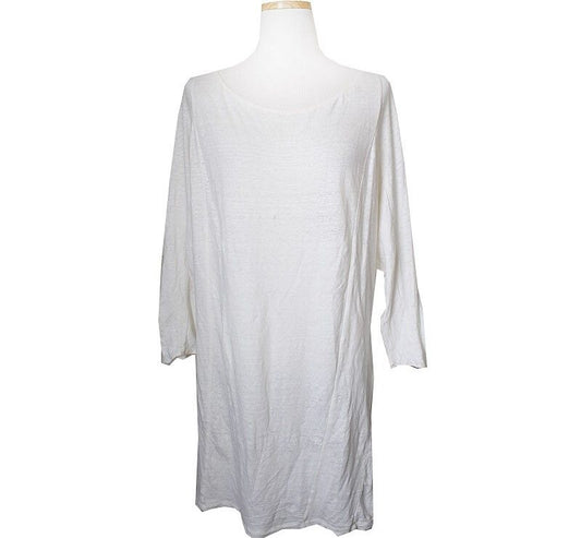 THEORY Ivorfarbenes Leinenmischkleid 66~77 33654462