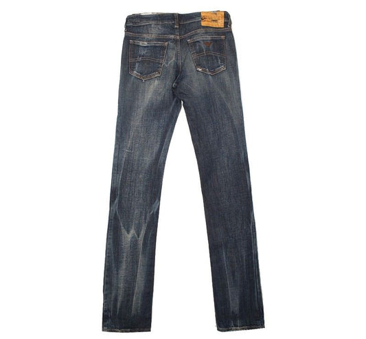ARMANI Jeans Blau Beschädigte Waschung Denim-Hose 27 26809683