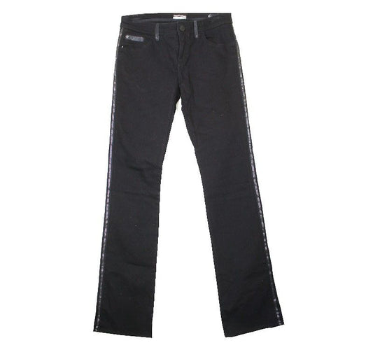 ARMANI Emporio Schwarze Denim-Hose mit silberner Dekoration 2877 26809660