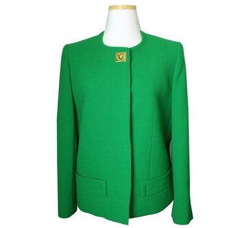 CELINE セリーヌ ゴールドボタン グリーンジャケット 36 39034399