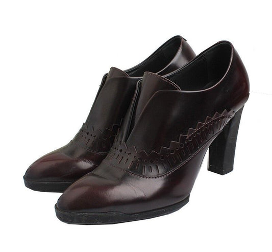 Tods Burgundy Punching Leather Boot 36 39034607