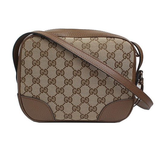 GUCCI ブラウンキャンバスクロスバッグ 33578522