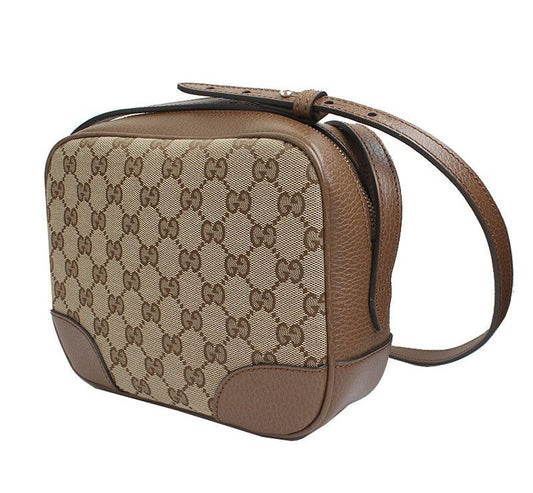 GUCCI ブラウンキャンバスクロスバッグ 33578522