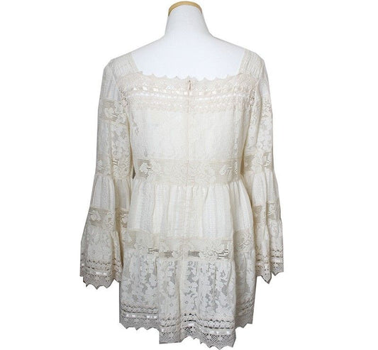 Anna Sui Ivory Lace Blouse 6 38436376