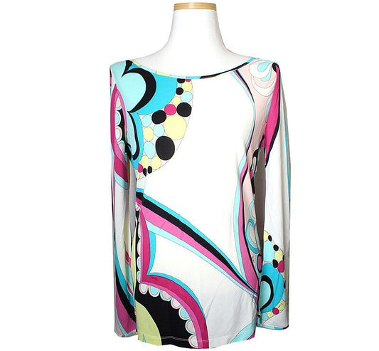 EMILIO PUCCI エミリオ・プッチ ホットピンク ポップアート トップス+パンツセット 44 39219731