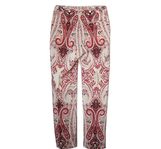 ETRO Rote Paisley-Seidenhose kleine 55 39219752
