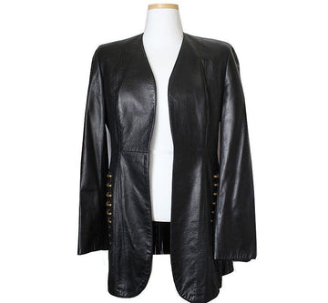GF FERRE' Gianfranco Ferré Black Lambskin Jacket 55 38436575