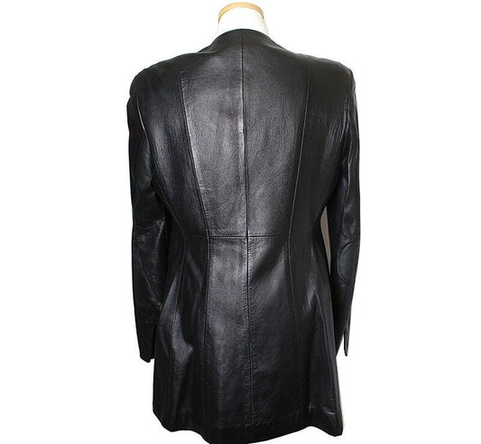 GF FERRE' Gian Franco Ferre Black Lambskin Jacket 55 38436575