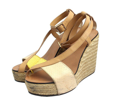 Chloe See by Chloé Yellow Wedge Sandals 35 39219871