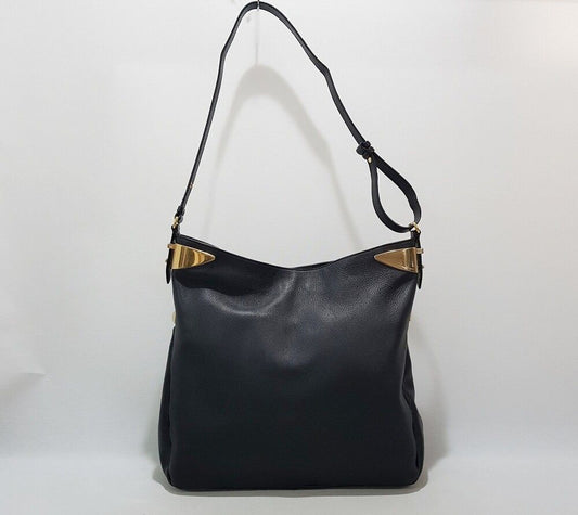 Salvatore Ferragamo Black Leather Shoulder Bag 39238524