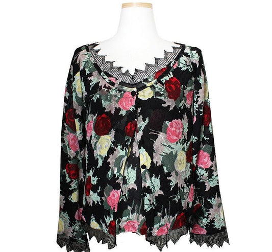 BLUMARINE Rose Twinset Cardigan Top 55 39219743
