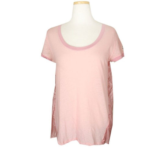 Moncler Rogipink Back Shirring Short Sleeve Top 55 26807119