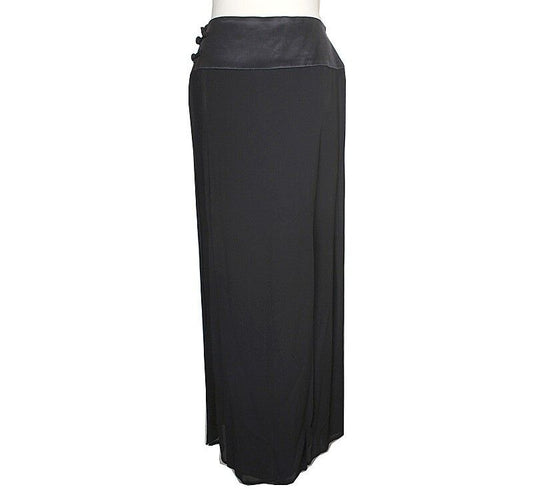 GF FERRE' Gian Franco Ferre Black Sheer Skirt 55 39388036