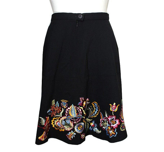 Kenzo Embroidered Flared Skirt 44 39388037