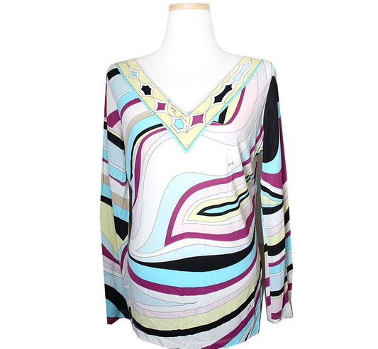 EMILIO PUCCI エミリオ・プッチ Vネック トップス + ウエストゴム パンツ セット 39219730