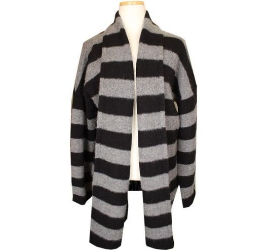 Vince Gray & Black Cashmere Knit Open Cardigan S 26809950