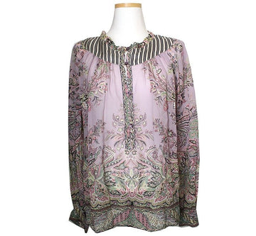 Etro Silk Lilac Print Blouse 55 39570482