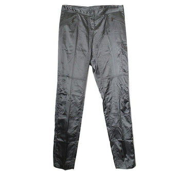 PRADA Kaki-Graue Satin Cargo-Hose 44~Kleine 55 39388215