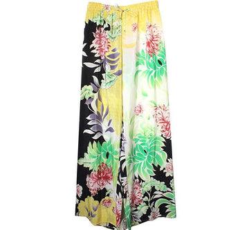 GF FERRE' Gian Franco Ferre Silk Floral Wide Pants 42 39388200
