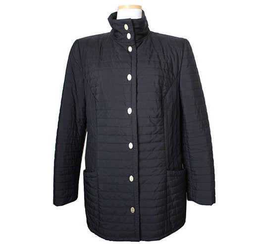 Salvatore Ferragamo Black Quilted Jacket 55 39570822
