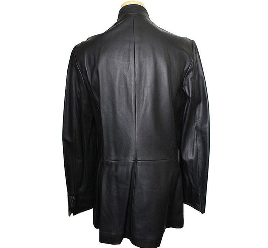 GF FERRE' Gianfranco Ferré Black Lambskin Zip-Up Jacket 55 39570904