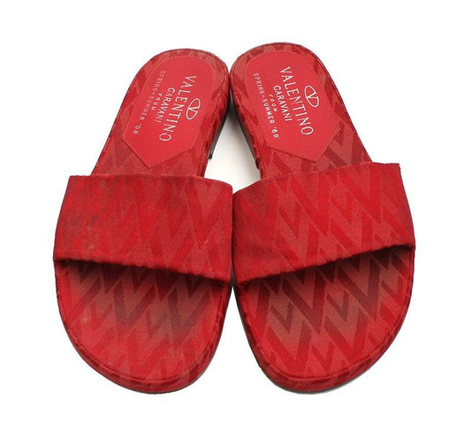 VALENTINO Rote Stoffschlüpfschuhe 36 39571104
