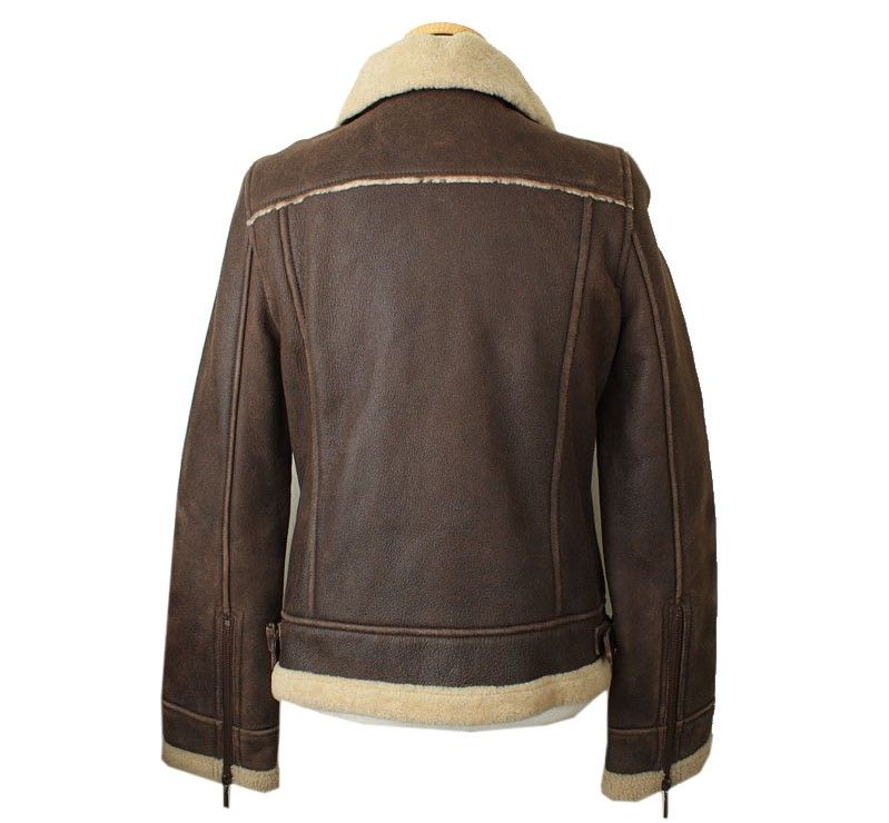 JILL STUART Brown Lambskin Mustang Short Jacket 44 26810223 – trenbe