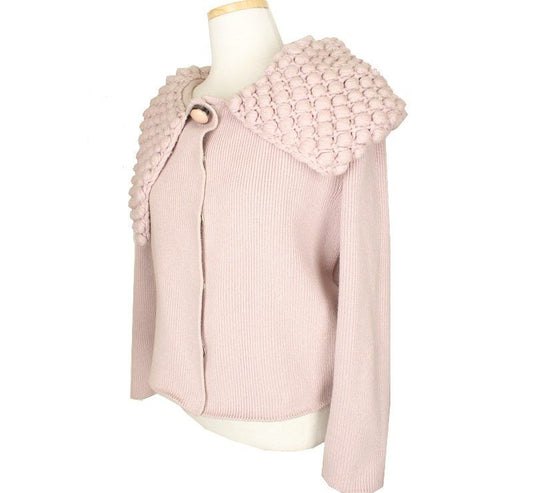 BLUMARINE ベージュピンク ニット ジャケット 55 26810403