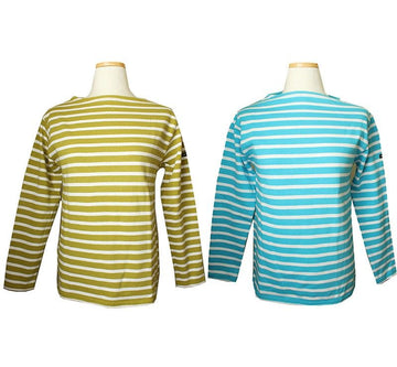 SAINT JAMES Atelier Kids Blauen & Grünen Streifen Oberteil 2 Stück XXS 28601911