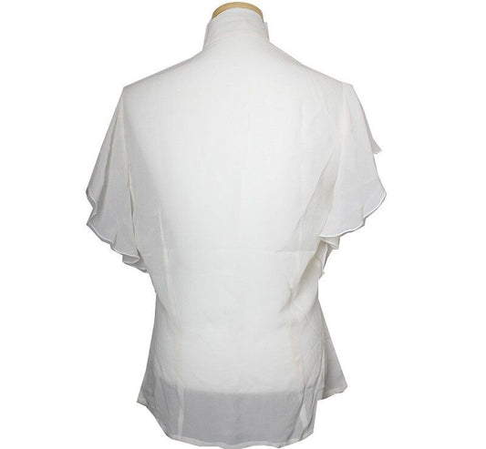 Escada Ivory Lace Frill Blouse 44 40014448