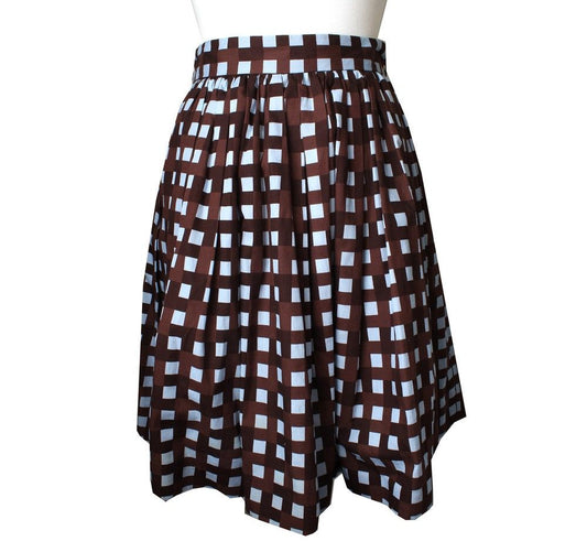 MSGM Check Flared Skirt 38 31326435