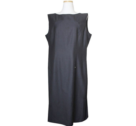 AIGNER チャコールグレーウールシルクワンピース 77 40014462