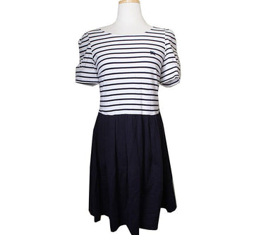 BURBERRY Blauer Label Navy Streifen Kleid 55 34411502