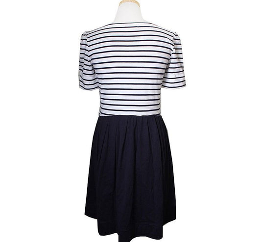 BURBERRY Navy gestreiftes Kleid 55 34411502