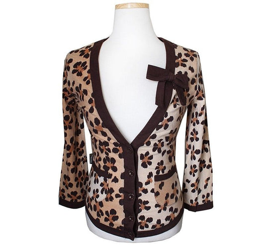 Moschino Jeans Leopard Cardigan 55 34846698