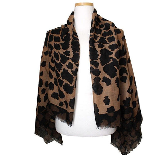 Burberry Leopard Print Large Scarf 40015396