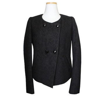 Isabel Marant Angora Blend Melange Black Jacket 55 40155461