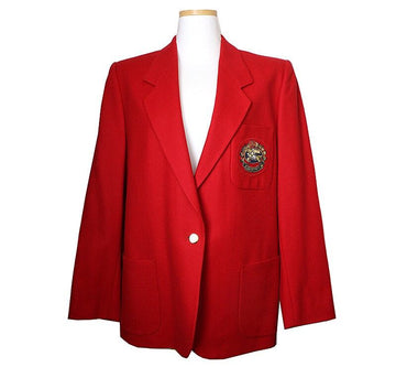 Burberry Red Wool Blazer Jacket 66 40155462