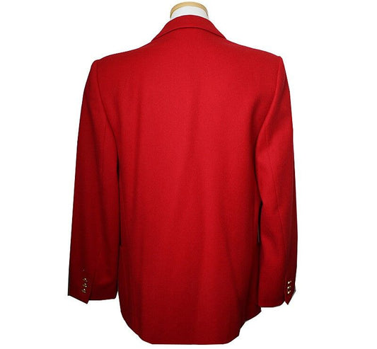 Burberry Red Wool Blazer Jacket 66 40155462