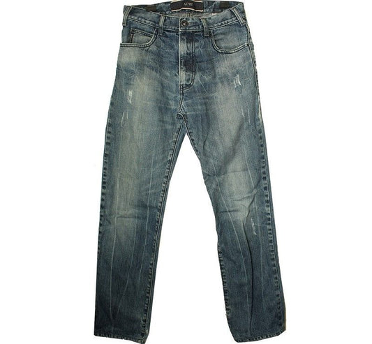 ARMANI アルマーニジーンズ ブルー ダメージウォッシュ メンズ デニムパンツ 28 27451207
