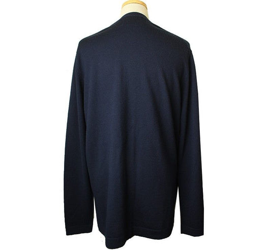 Markus Lupfer Marcus Luper Navy Skull Wool Knit Top 5566 28124898